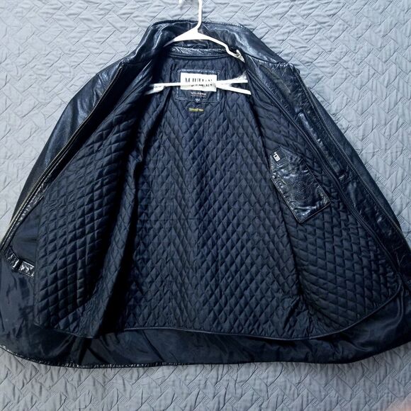 Wilsons M. Julian Leather Jacket Soft Mens Size L Black Cinch Belts Insulated - Picture 3 of 16